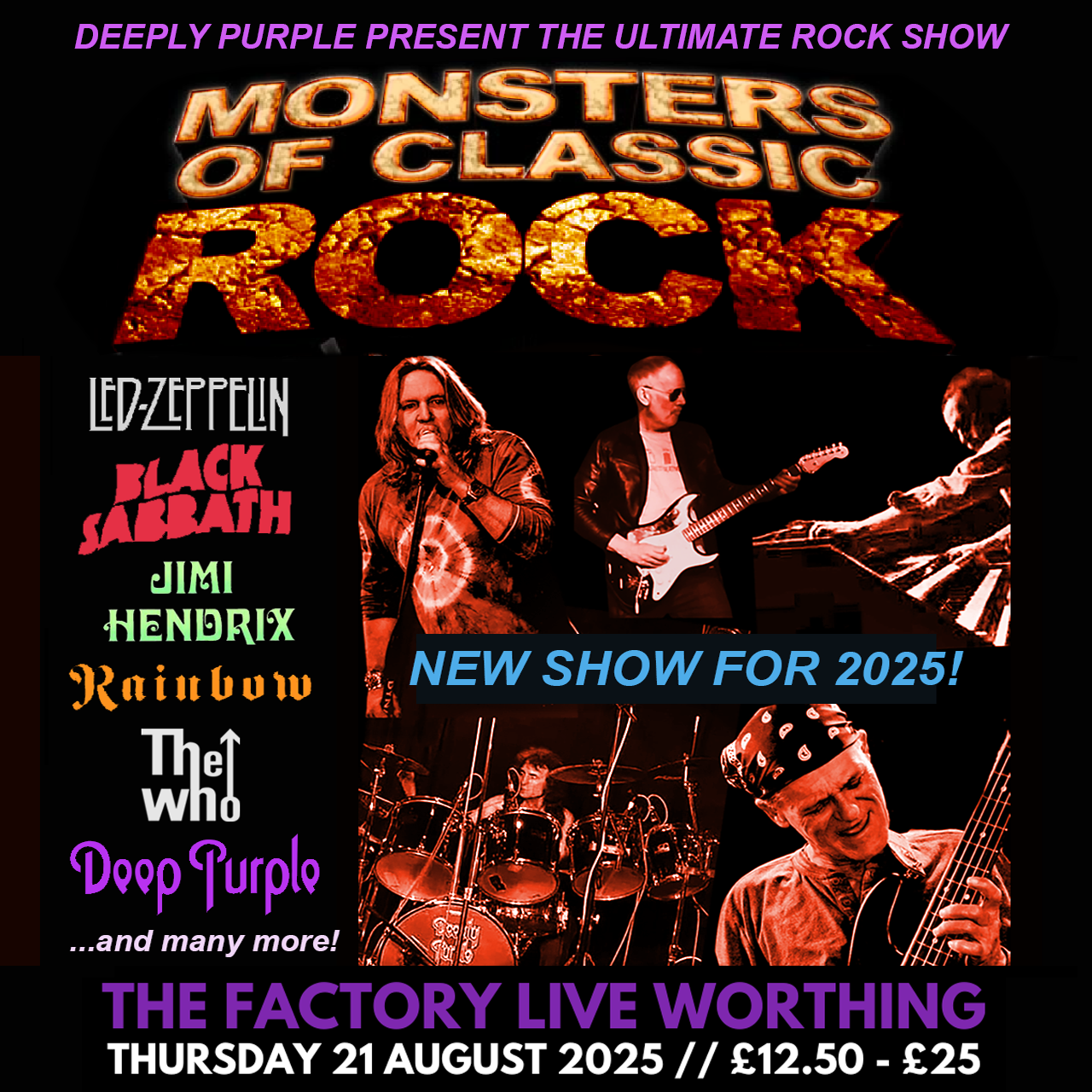 DEEPLY PURPLE: MONSTERS OF CLASSIC ROCK — The Factory Live